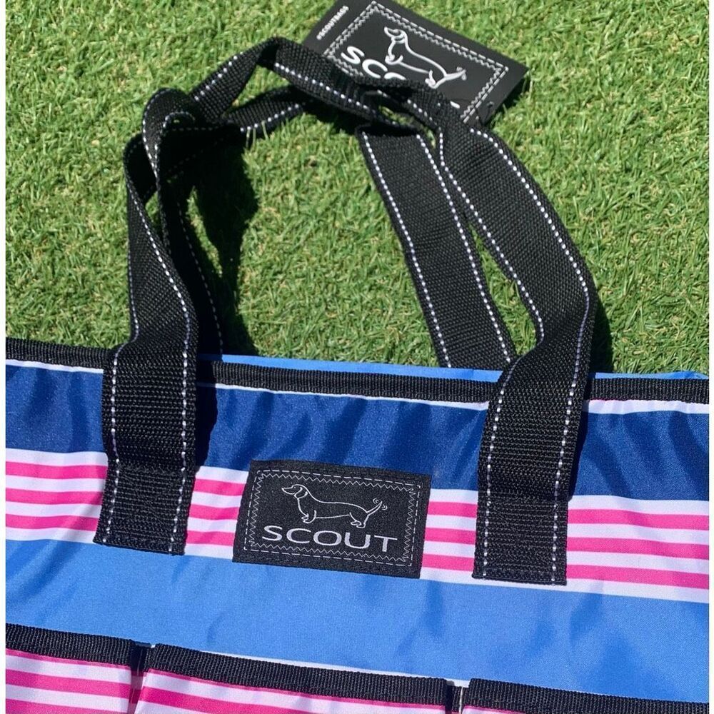 NEW NWT SCOUT PREPS COOL insulated TOTE COOLER BAG blue striped - Picture 2 of 7